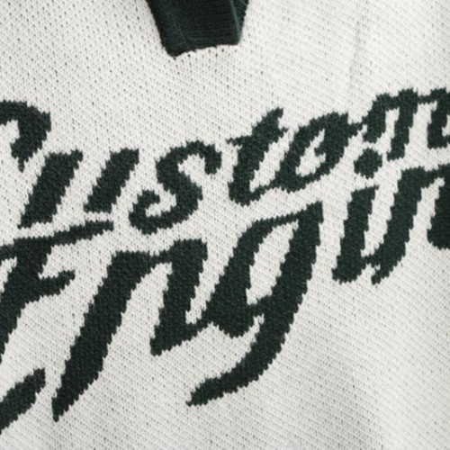 567拼色毛衣 秋冬大碼拼色字母顯瘦百搭懶庸加大碼外搭針織毛線衣