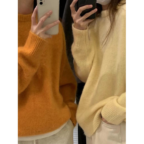 浣熊絨奶白色套頭毛衣女加厚保暖打底針織衫軟糯上衣秋冬2025新款 浣熊絨奶白色套頭毛衣女加厚保暖打底針織衫軟糯上衣秋冬2025新款