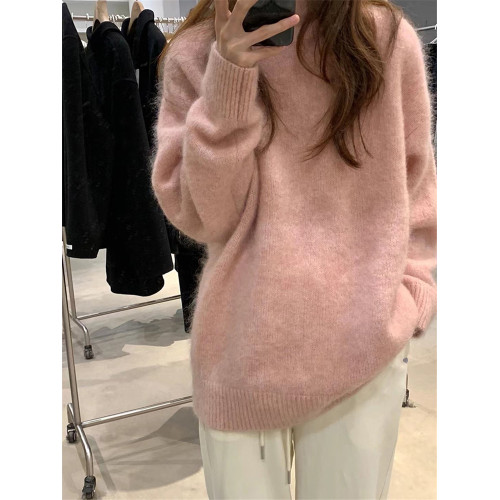 浣熊絨奶白色套頭毛衣女加厚保暖打底針織衫軟糯上衣秋冬2025新款 浣熊絨奶白色套頭毛衣女加厚保暖打底針織衫軟糯上衣秋冬2025新款