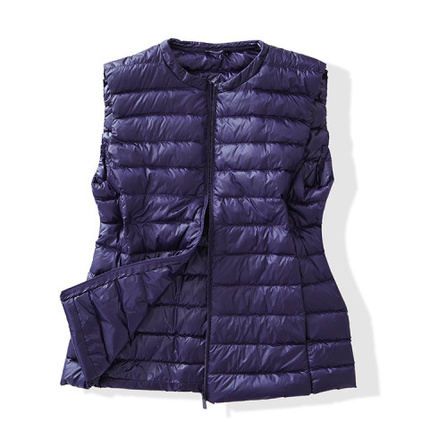 2025秋冬新款輕薄款無領羽絨馬甲女背心坎肩韓版短款保暖外套 2025秋冬新款輕薄款無領羽絨馬甲女背心坎肩韓版短款保暖外套