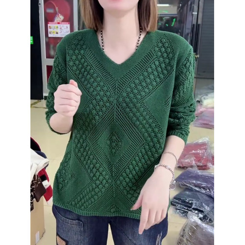 品質毛衣新款2025洋氣時尚韓版小衆鏤空高級感長袖針織衫打底衫潮