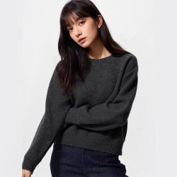 女裝舒芙蕾圓領針織衫/毛衣毛衫25新款秋冬百搭寬松479157