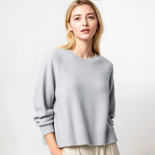 女裝舒芙蕾圓領針織衫/毛衣毛衫25新款秋冬百搭寬松479157