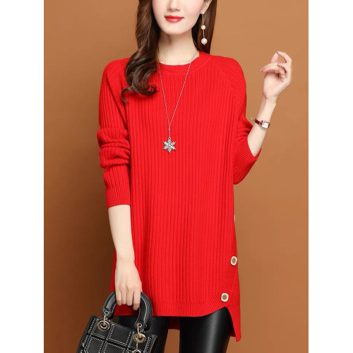 秋裝女士中長款毛衣爆款2025年新款女裝潮春秋針織打底衫內搭秋冬