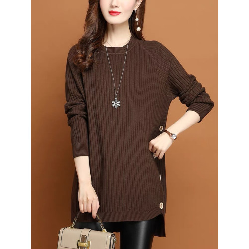 秋裝女士中長款毛衣爆款2025年新款女裝潮春秋針織打底衫內搭秋冬