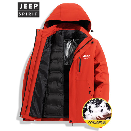 JEEP沖鋒衣羽絨服三合一男女款冬季外套2025新款防風暴雨級登山服 JEEP沖鋒衣羽絨服三合一男女款冬季外套2025新款防風暴雨級登山服