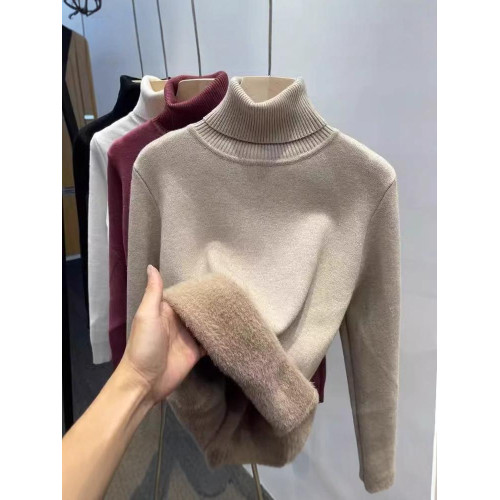 東北哈爾濱雪鄕一體絨高領加絨加厚毛衣女秋冬內搭針織保暖打底衫 東北哈爾濱雪鄕一體絨高領加絨加厚毛衣女秋冬內搭針織保暖打底衫