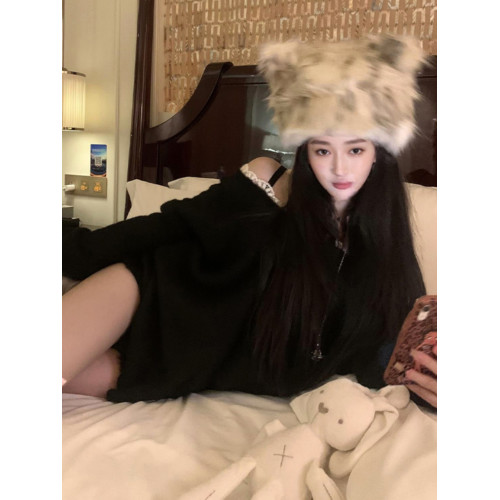 露背v領蝴蝶結黑色毛衣女春冬新款韓系慵懶風獨特漂亮黑色針織衫 露背v領蝴蝶結黑色毛衣女春冬新款韓系慵懶風獨特漂亮黑色針織衫