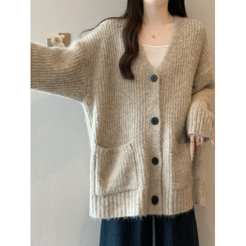 大碼胖MM軟糯毛衣外套女2025新款秋季慵懶風小衫寬松針織開衫上衣 大碼胖MM軟糯毛衣外套女2025新款秋季慵懶風小衫寬松針織開衫上衣