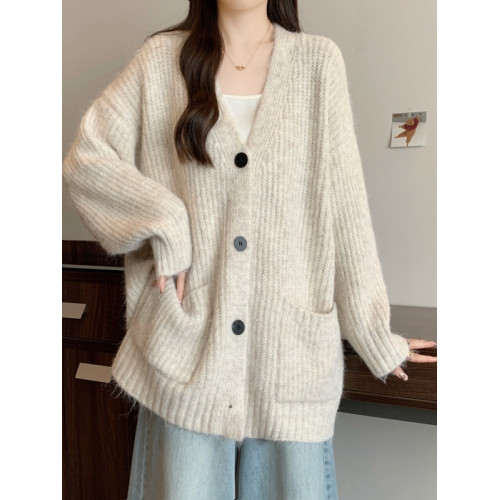 大碼胖MM軟糯毛衣外套女2025新款秋季慵懶風小衫寬松針織開衫上衣 大碼胖MM軟糯毛衣外套女2025新款秋季慵懶風小衫寬松針織開衫上衣