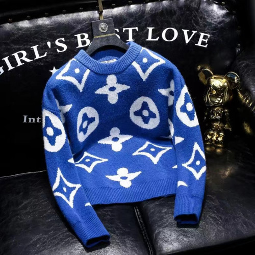 圓領衛衣男寬松提花2025美式潮牌情侶外衣秋冬保暖撞色打底衫上衣