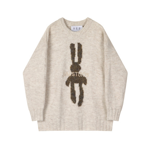 XinmonLee高級感軟糯針織毛衣女2025春秋冬季寬松復古慵懶風上衣