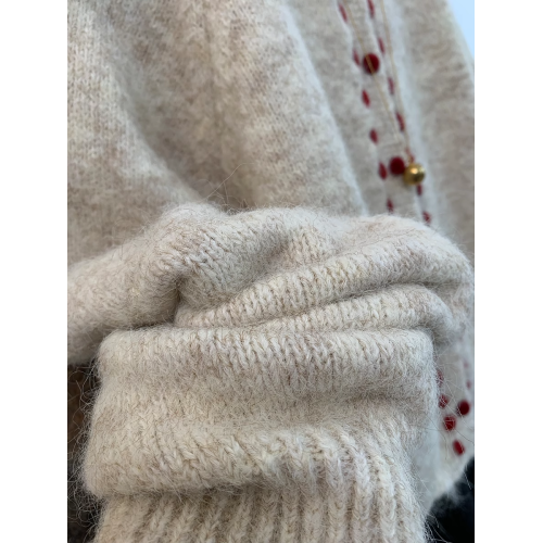 杏色圓領套頭軟糯毛衣女秋冬2025新款慵懶加厚內搭打底針織衫秋冬