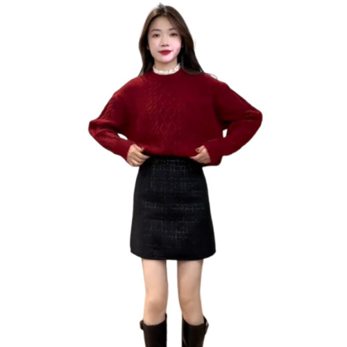 新年針織紅色毛衣秋冬季慵懶風2025新款短款本命年女裝過年穿搭