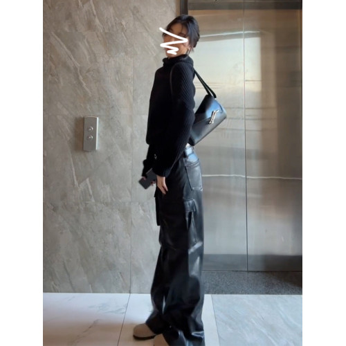 慵懶高級設計感超好看獨特漂亮黑色高領外穿毛衣女早秋季2025新款