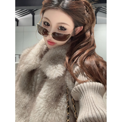 假兩件毛領拼接毛衣外套女款秋季慵懶風氣質修身收腰針織開衫上衣 假兩件毛領拼接毛衣外套女款秋季慵懶風氣質修身收腰針織開衫上衣