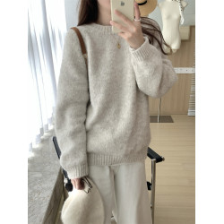 2025春秋冬季加厚軟糯針織毛衣女減齡chic內搭打底衫韓版簡約上衣