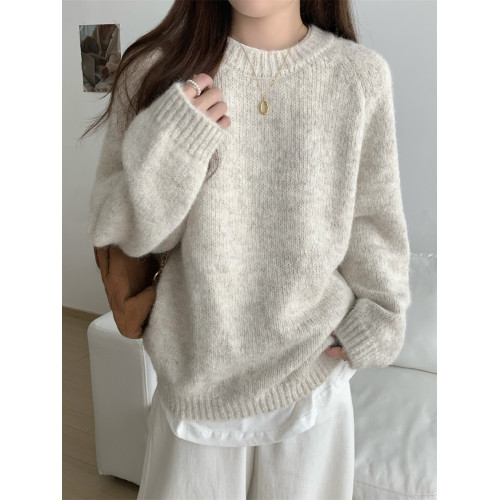 2025春秋冬季加厚軟糯針織毛衣女減齡chic內搭打底衫韓版簡約上衣 2025春秋冬季加厚軟糯針織毛衣女減齡chic內搭打底衫韓版簡約上衣