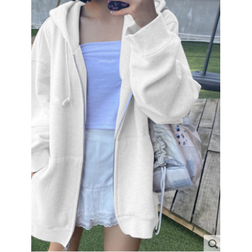 秋冬美式hiphop加絨加厚oversize衛衣開衫外套女2025新款春秋款 秋冬美式hiphop加絨加厚oversize衛衣開衫外套女2025新款春秋款