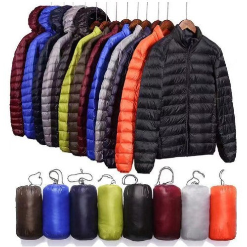 冬季新款男士輕薄短款時尚休閒羽絨服修身可攜式保暖男連帽大碼外套 冬季新款男士輕薄短款時尚休閒羽絨服修身可攜式保暖男連帽大碼外套