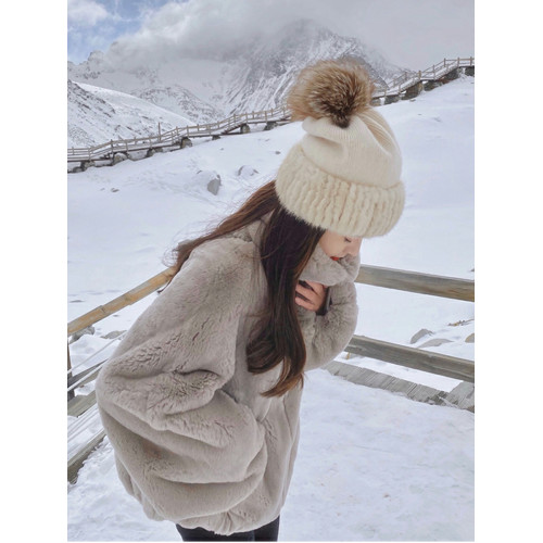 羊羔毛茸茸外套女2025秋冬新款羊羔絨毛毛小香風加厚保暖寬松大衣