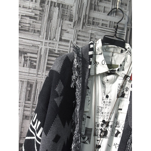 日系復古秋冬民族風針織衫風開衫韓版休閒V領網紅毛衣男外套