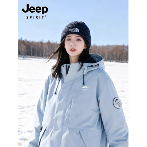 JEEP藍色沖鋒衣羽絨服女款2025新款冬季三合一加厚保暖滑雪服外套 JEEP藍色沖鋒衣羽絨服女款2025新款冬季三合一加厚保暖滑雪服外套