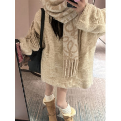 松弛感慵懶風中長款毛衣女2025秋冬寬松破洞設計感遮屁股針織上衣