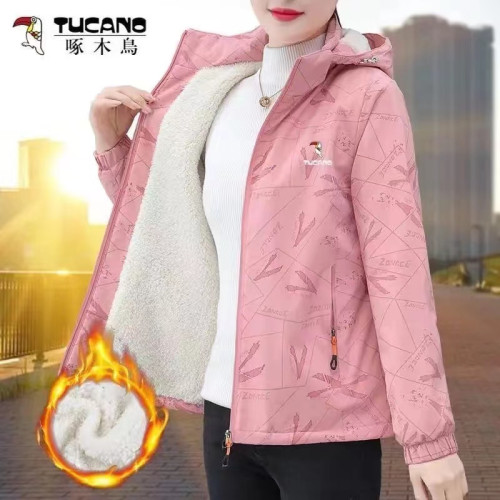 啄木鳥沖鋒衣外套女春秋2025新款媽媽裝休閒百搭加絨加厚夾克上衣 啄木鳥沖鋒衣外套女春秋2025新款媽媽裝休閒百搭加絨加厚夾克上衣