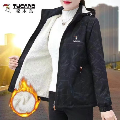 啄木鳥沖鋒衣外套女春秋2025新款媽媽裝休閒百搭加絨加厚夾克上衣 啄木鳥沖鋒衣外套女春秋2025新款媽媽裝休閒百搭加絨加厚夾克上衣