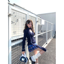 美式辣妹V領十字架毛衣女秋冬2025新款內搭打底針織衫設計感上衣