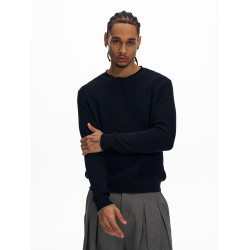 KISKO美式老錢風亞麻針織通勤休閒長袖男女極簡cleanfit內搭上衣