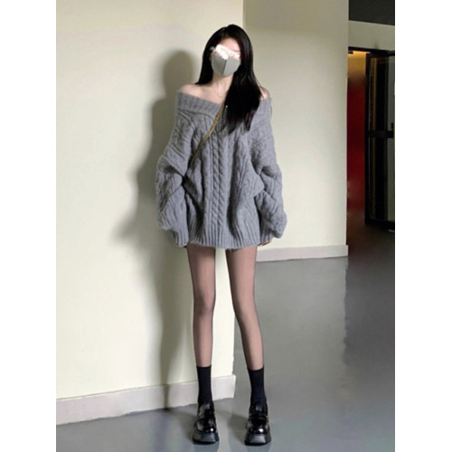 早秋款女2025年新款慵懶風v領針織毛衣女秋冬加厚高級感韓系上衣 早秋款女2025年新款慵懶風v領針織毛衣女秋冬加厚高級感韓系上衣