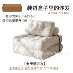 壓縮真空懶人沙發布藝可折曡極簡現代家用客廳沙發床
