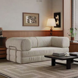 壓縮沙發沙發床可折曡小戶型客廳復古模塊拆洗懶人批