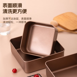 不沾古早蛋糕模具烤盤正方盤加高加深烘焙工具麵包專用托盤磨具