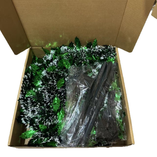 可伸縮聖誕樹綠葉1.5米折曡毛條茜草樹螺旋樹聖誕節裝飾擺件