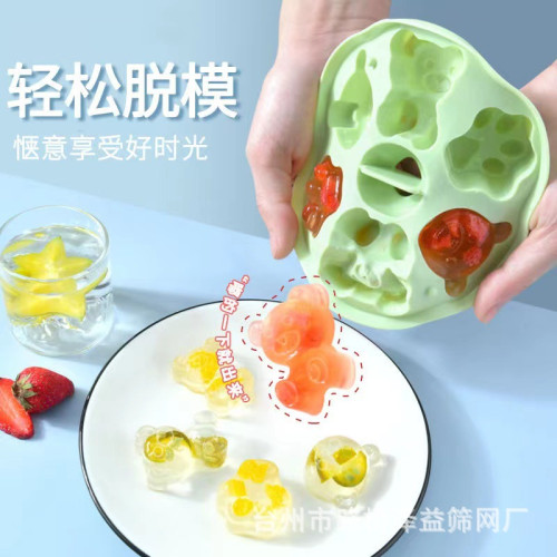 嬰兒童寶寶輔食模具可蒸食品級小熊矽膠卡通工具蒸糕耐高溫蛋糕模