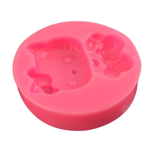 可愛貓咪蛋糕模具DIY矽膠繙糖烘焙工具冰格模H2844蛋糕模多因貝否