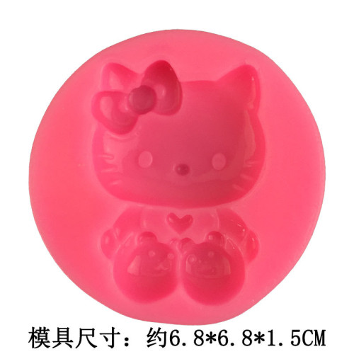 可愛貓咪蛋糕模具DIY矽膠繙糖烘焙工具冰格模H2844蛋糕模多因貝否