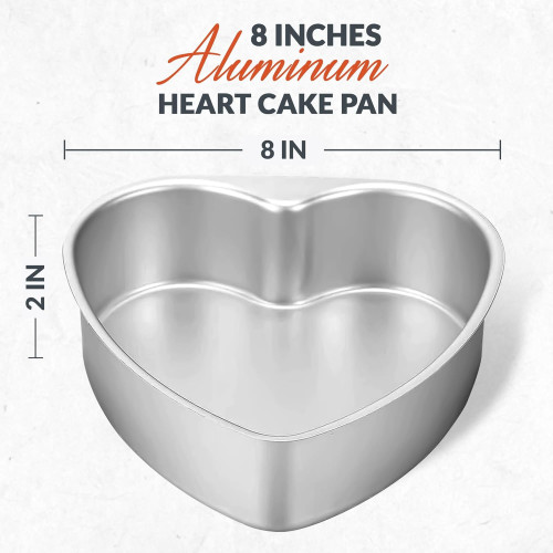8英寸鋁製心形蛋糕模具,適用於婚禮派對家庭及其他場合的蛋糕 8英寸鋁製心形蛋糕模具,適用於婚禮派對家庭及其他場合的蛋糕