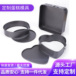 蛋糕模具圓心方形模具帶釦不沾耐高溫易清洗活底脫模烘焙
