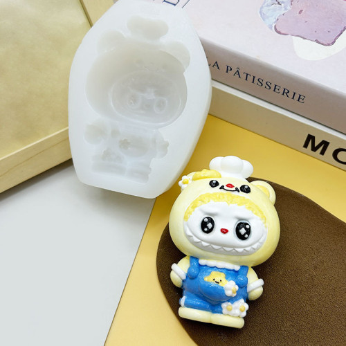 可愛黃油小熊拉布布捏捏樂矽膠模具DIY巧克力慕斯蛋糕裝飾石膏模 可愛黃油小熊拉布布捏捏樂矽膠模具DIY巧克力慕斯蛋糕裝飾石膏模