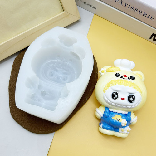 可愛黃油小熊拉布布捏捏樂矽膠模具DIY巧克力慕斯蛋糕裝飾石膏模 可愛黃油小熊拉布布捏捏樂矽膠模具DIY巧克力慕斯蛋糕裝飾石膏模