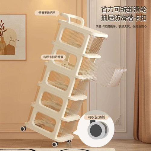小推車抽屜式零食奶油置物架落地客廳移動多層玩具儲物架家用收納 小推車抽屜式零食奶油置物架落地客廳移動多層玩具儲物架家用收納