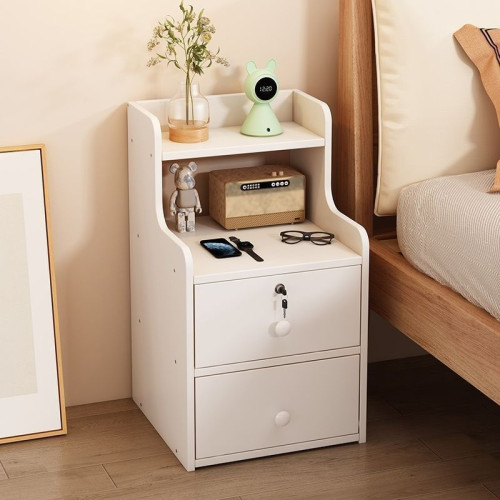 床頭櫃臥室家用簡約現代簡易收納帶鎖儲物櫃小型置物架臥室迷你櫃 床頭櫃臥室家用簡約現代簡易收納帶鎖儲物櫃小型置物架臥室迷你櫃