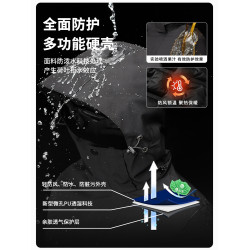 JEEP SPIRIT沖鋒衣羽絨服女2025新款春秋三合一內膽保暖加厚外套