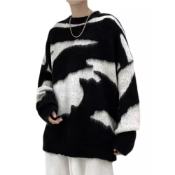 美式高街vintage痞帥打底毛衣男女慵懶風潮牌內搭針織衫oversize