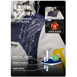 JEEP沖鋒衣羽絨服男款2024新款冬季青少年三合一內膽男士加厚外套