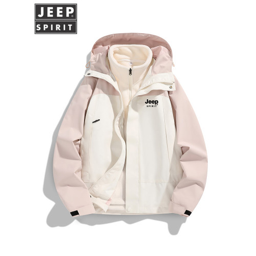 JEEP戶外三合一沖鋒衣女春秋冬季三防暴雨露營滑雪登山服外套男款 JEEP戶外三合一沖鋒衣女春秋冬季三防暴雨露營滑雪登山服外套男款